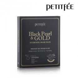 PETITFEE Black Pearl & Gold Гидрогелевая маска с золотом и черным жемчугом