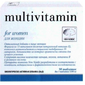 NEW NORDIC Multivitamin For Women Витамины для женщин №90